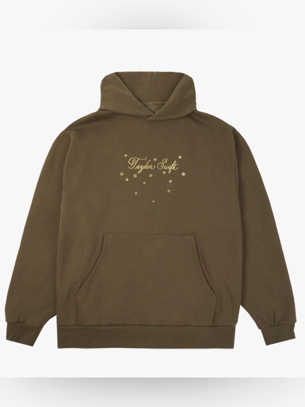 Taylor Swift Brown Fearless TV Hoodie with Gold Script and Stars